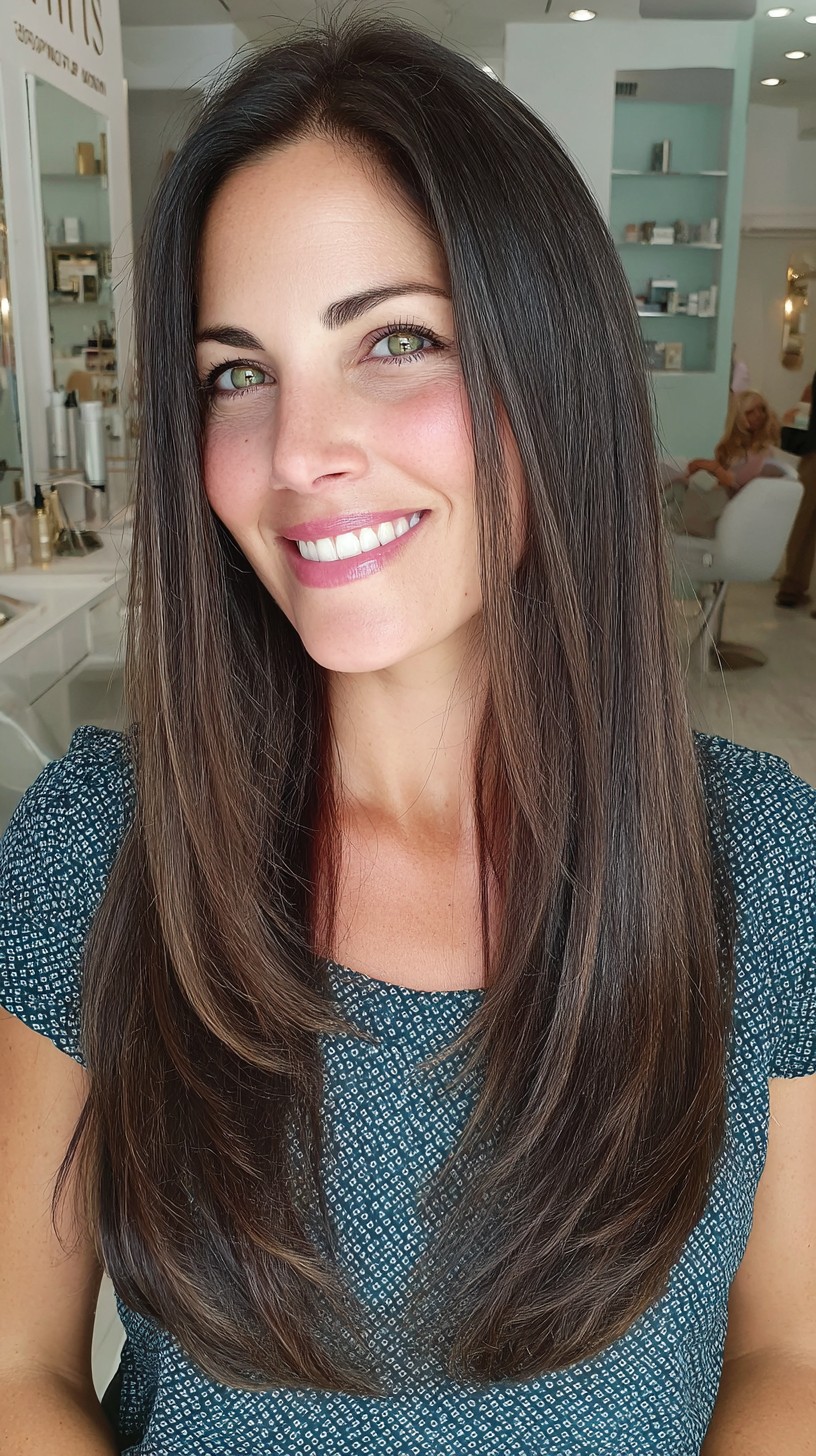 Sleek Midnight Layers with Subtle Highlights