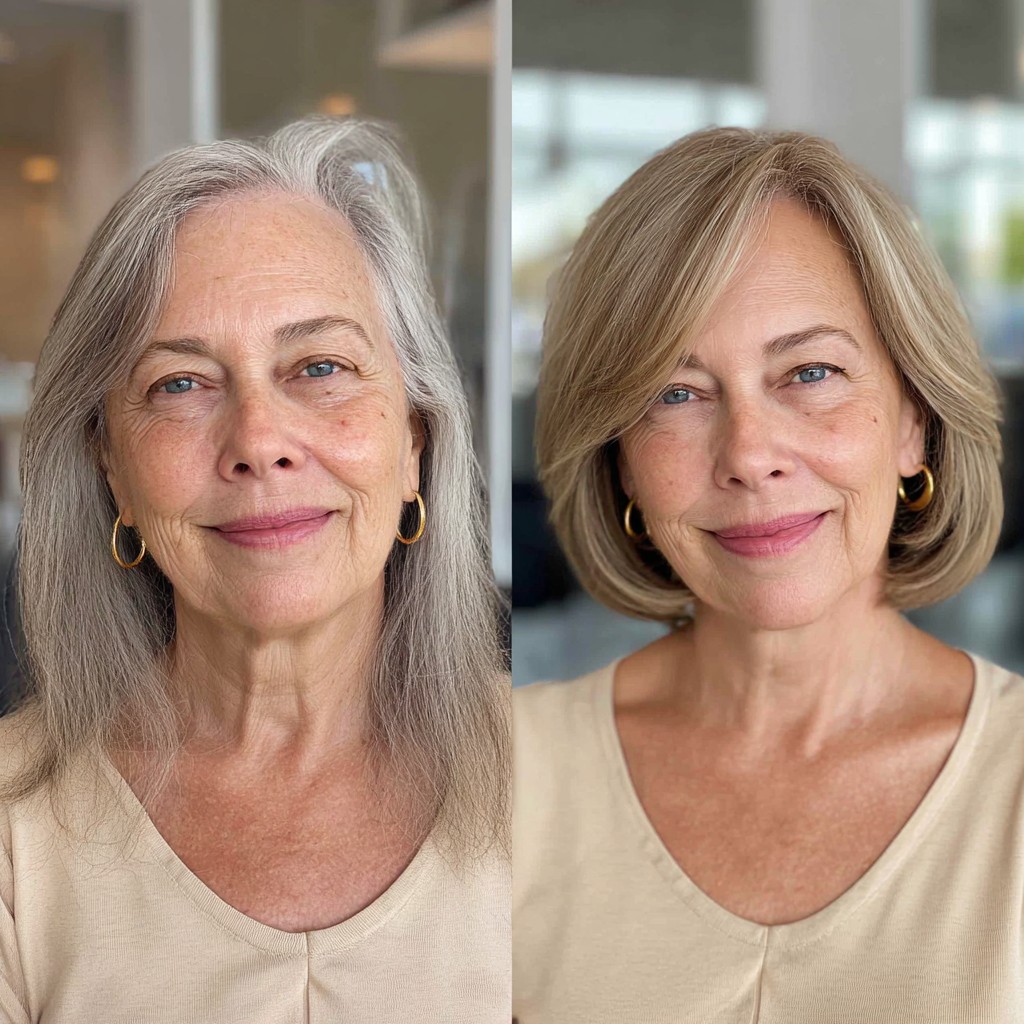 Sleek Silver Transformation with Soft Layers