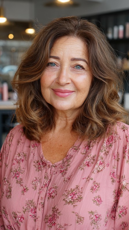 Soft Brunette Waves with Gentle Balayage