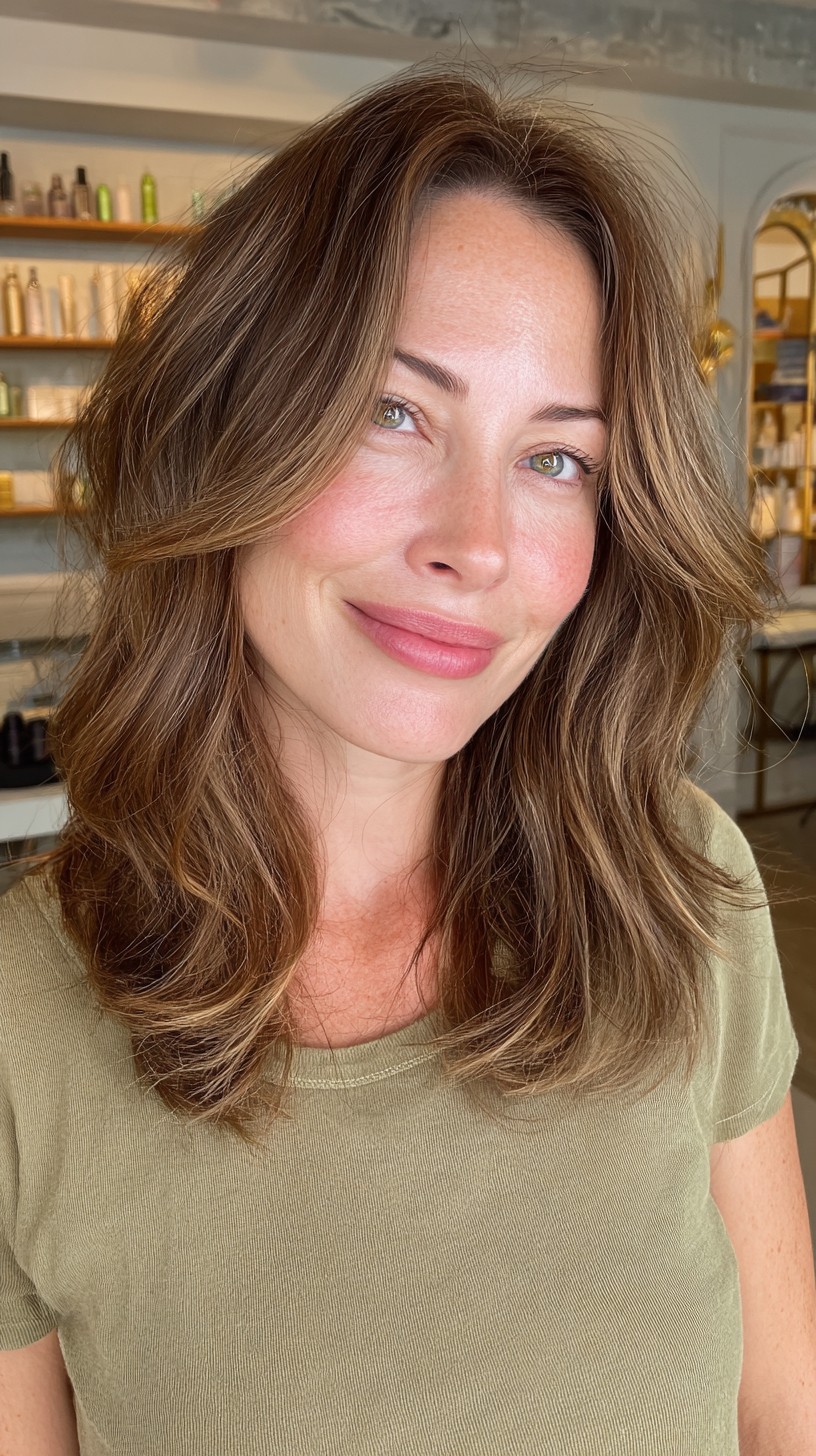 Soft Caramel Waves with Natural Roots