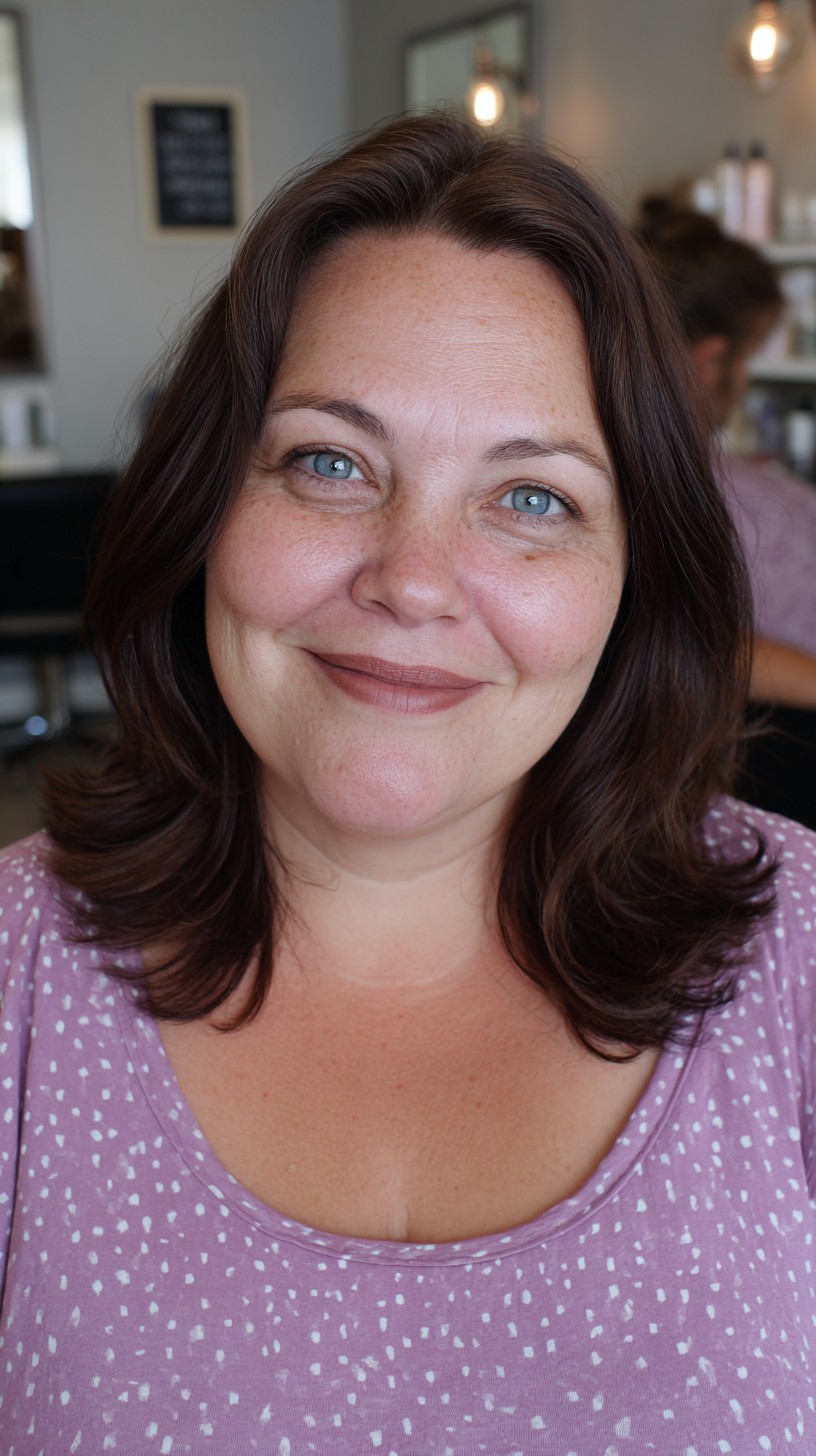 Soft Layered Waves for Thick Hair