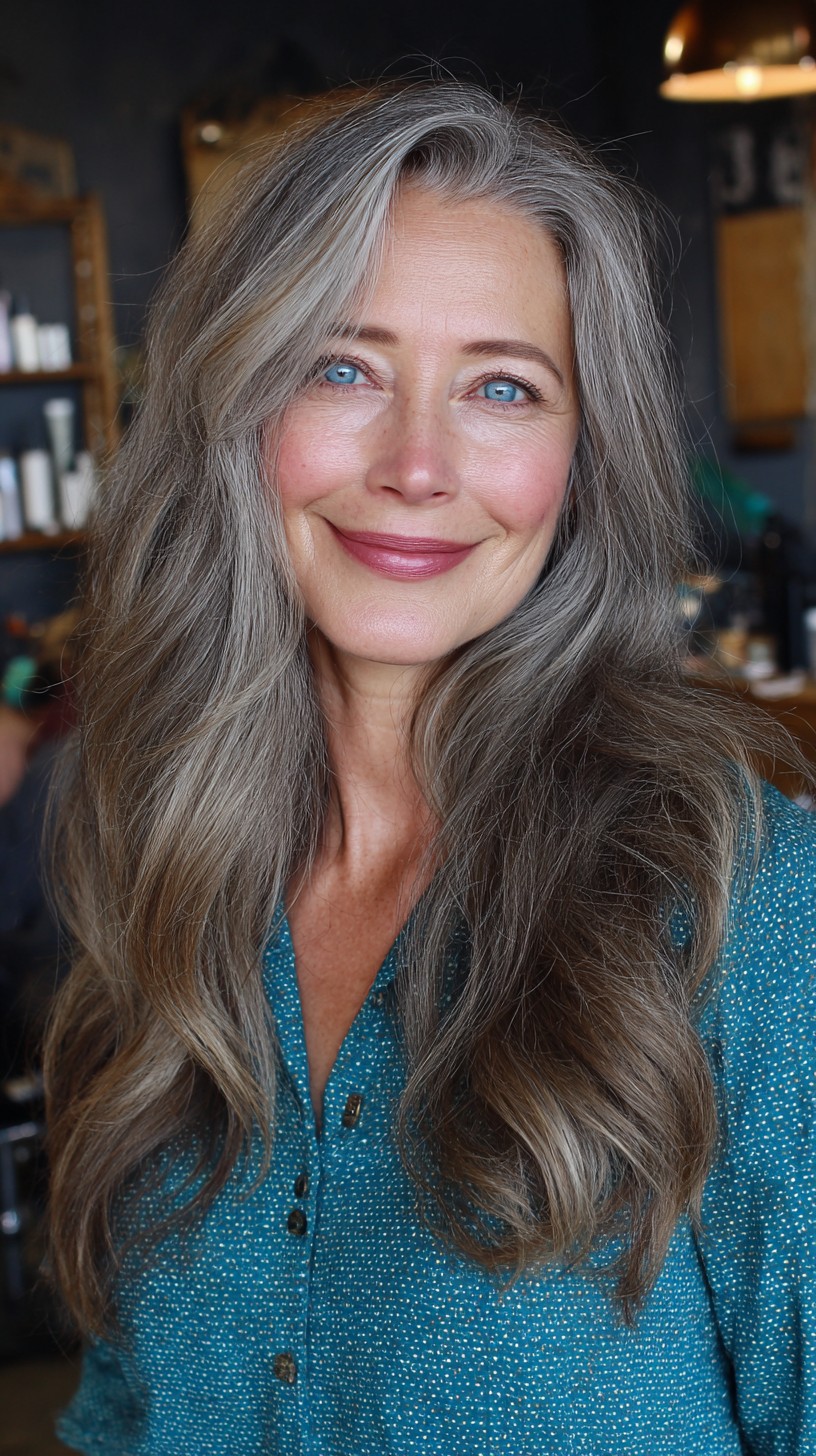 Soft Silver Waves with Subtle Layering