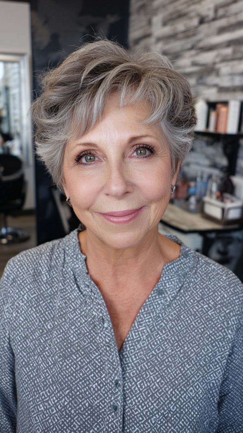 Soft Silver Waves with Textured Layers