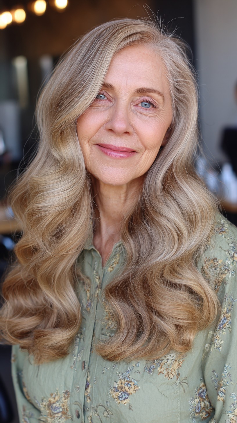 Timeless Golden Curls for Graceful Aging