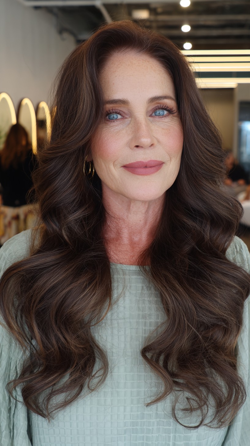 Velvety Chocolate Waves with Subtle Highlights