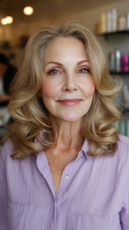 Warm Beige Waves with Gentle Volume Boost