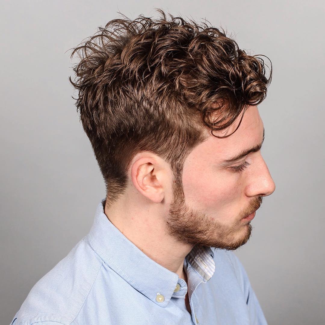 Wavy Tousled Top with Natural Fade