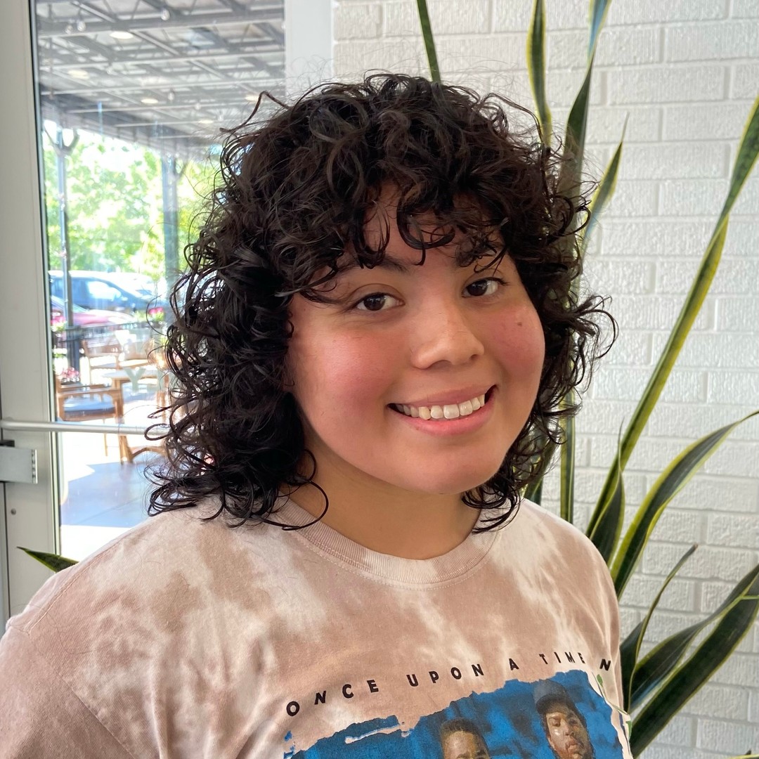 Charming Curly Shag with Soft Face-Frame