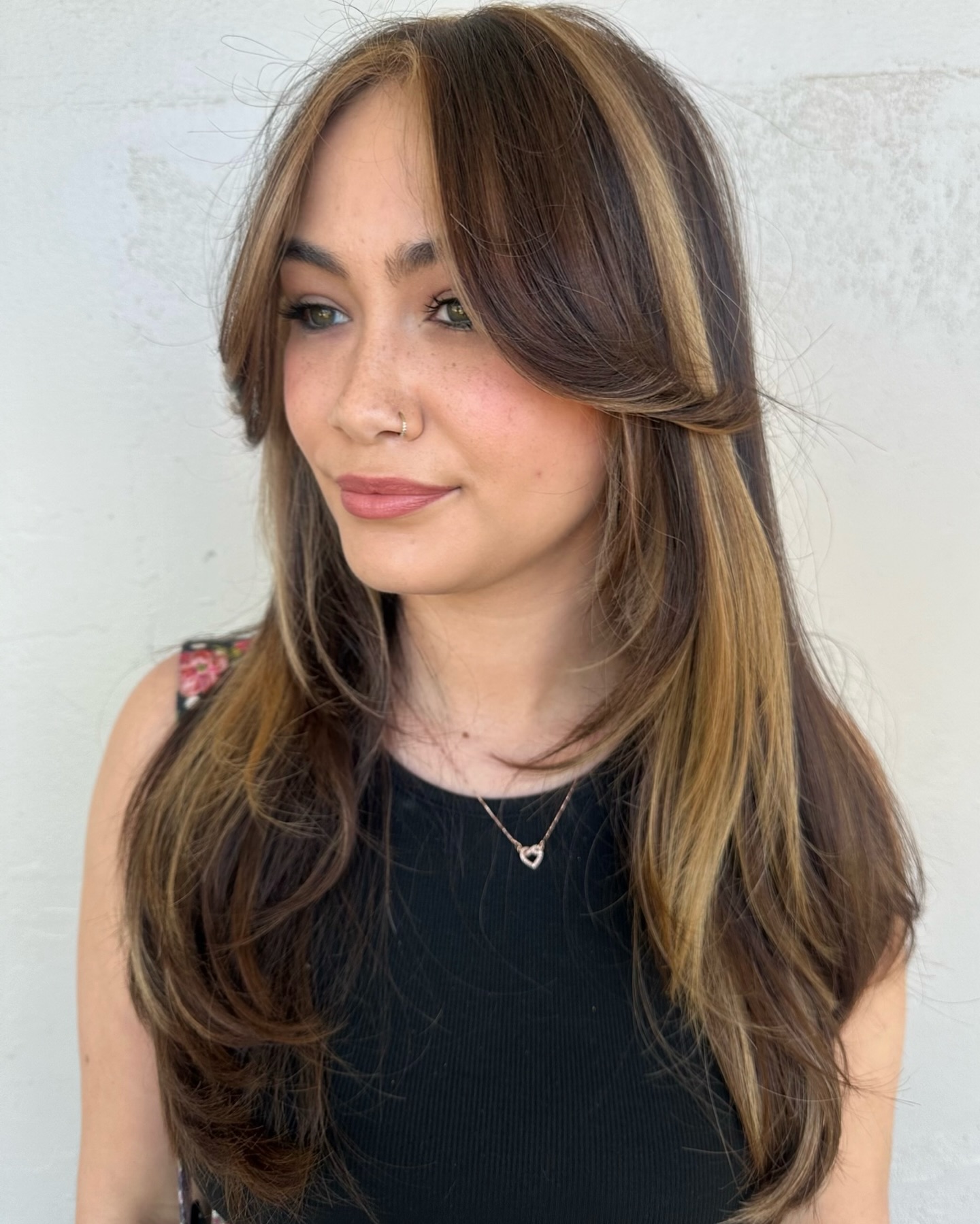 Chic Long Layered Cut with Face-Framing Highlights