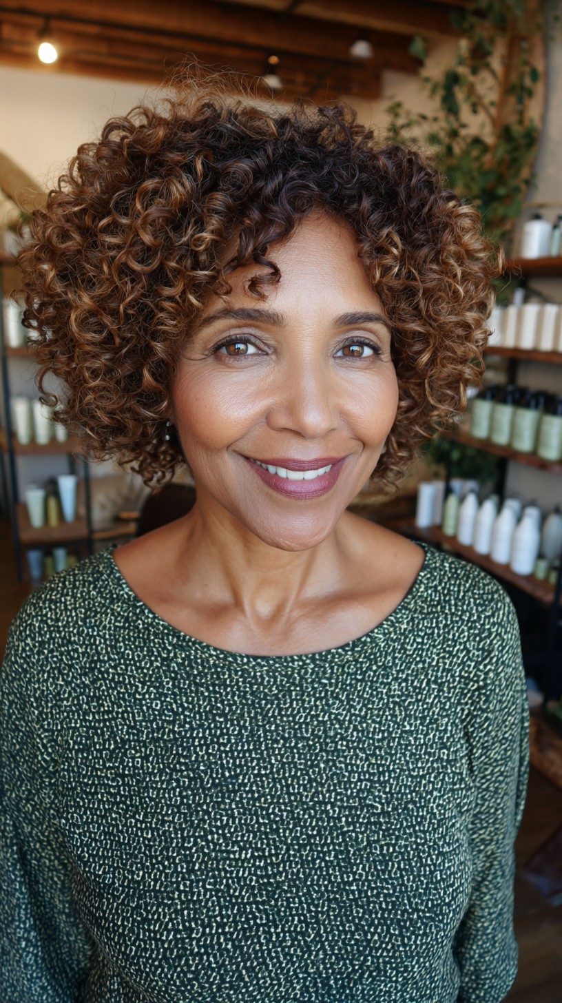 Chic Voluminous Tightly Coiled Bob