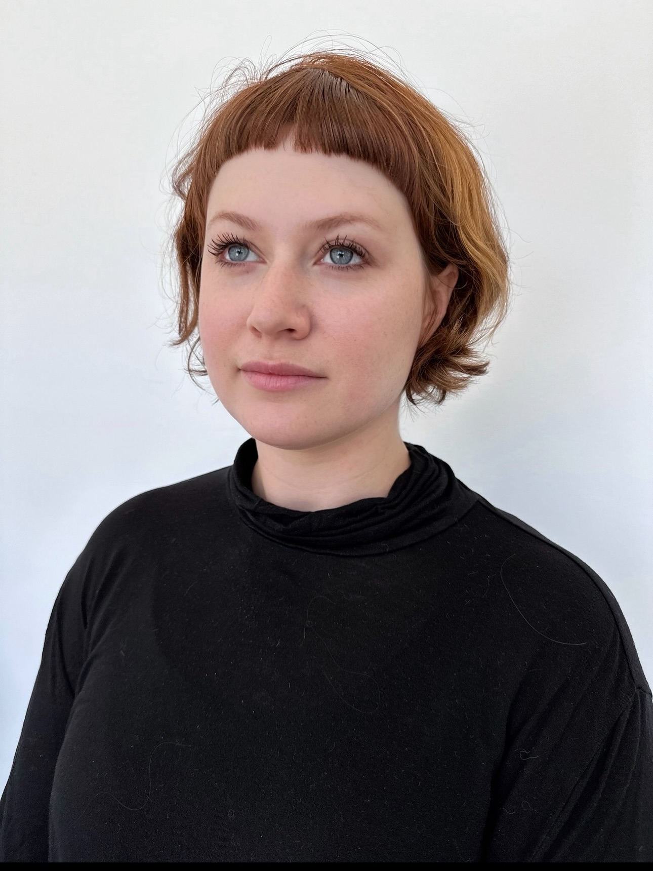 Choppy Textured Bob with Blunt Baby Bangs