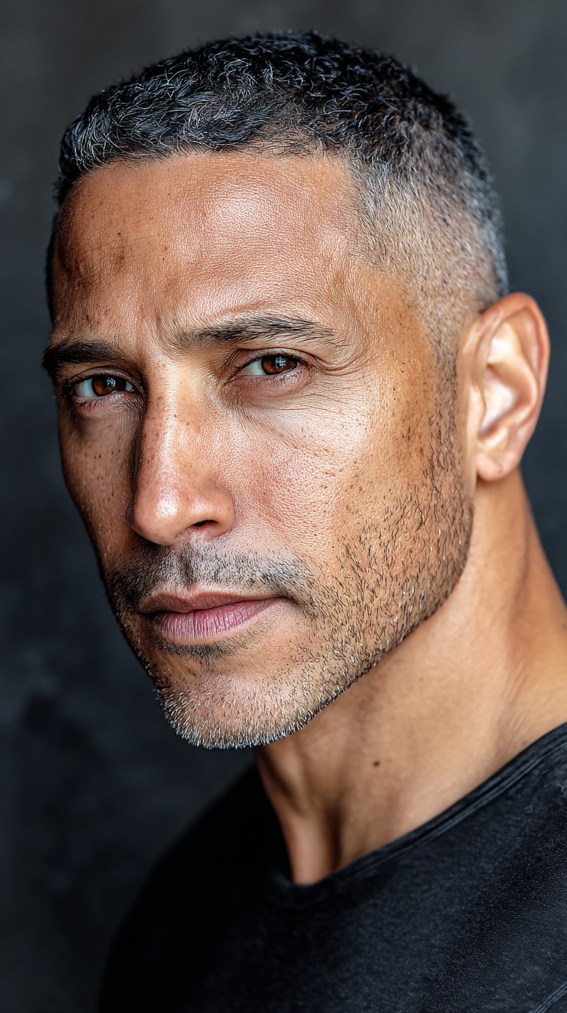 Distinctive Silver Top with Precision Faded Sides