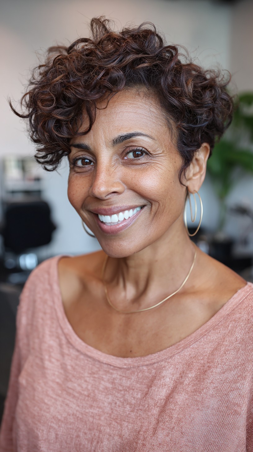 Effervescent Copper Ringlet Bob with Dimensional Tones