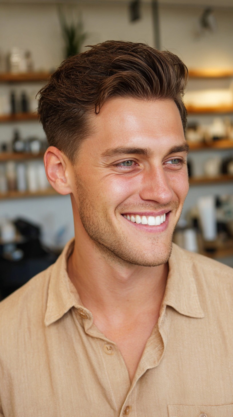 Effortless Chestnut Textured Sweep