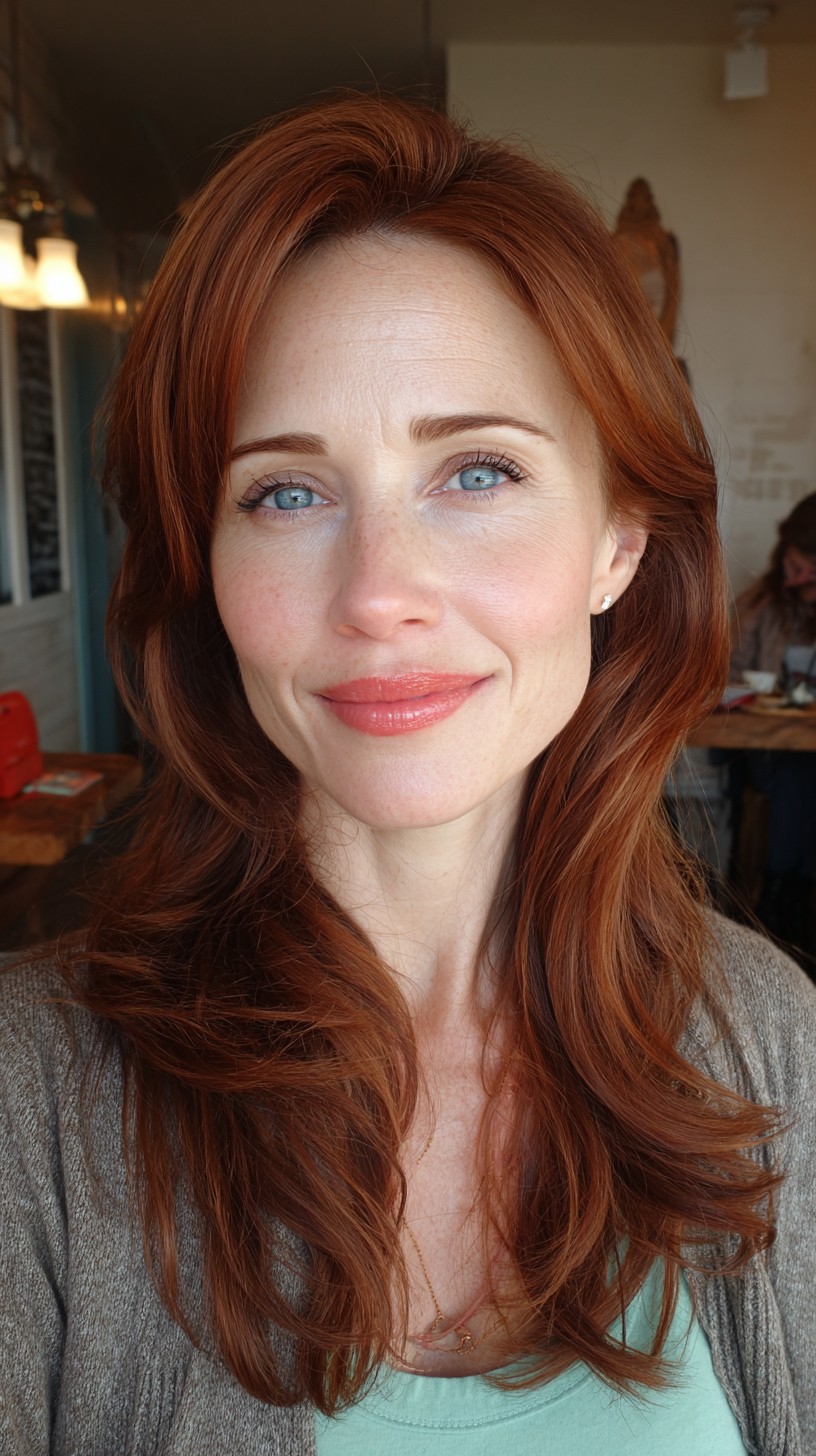 Luminous Copper Cascade with Gentle Waves