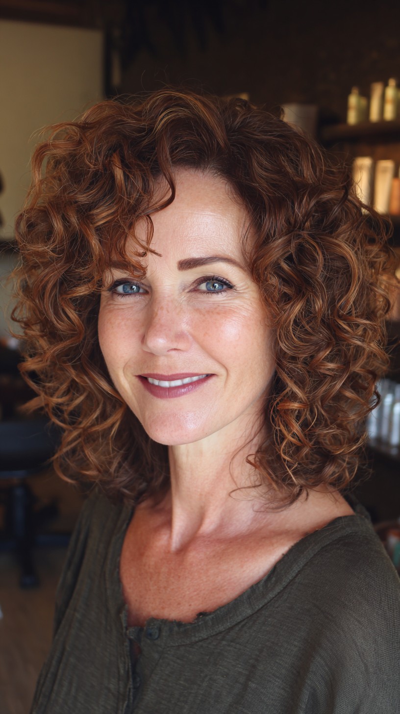 Lustrous Cinnamon Spiral Shoulder Cut