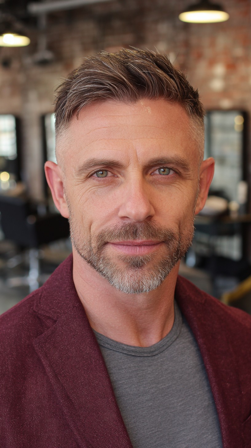 Modern Brushed-Back Taper with Subtle Highlights