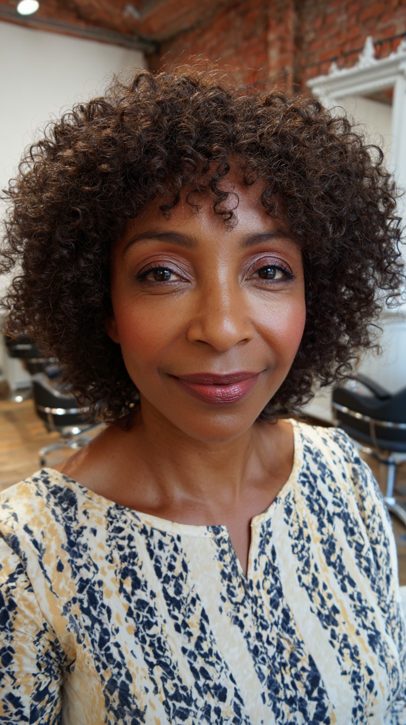 Natural Cocoa Toned Tightly Coiled Bob