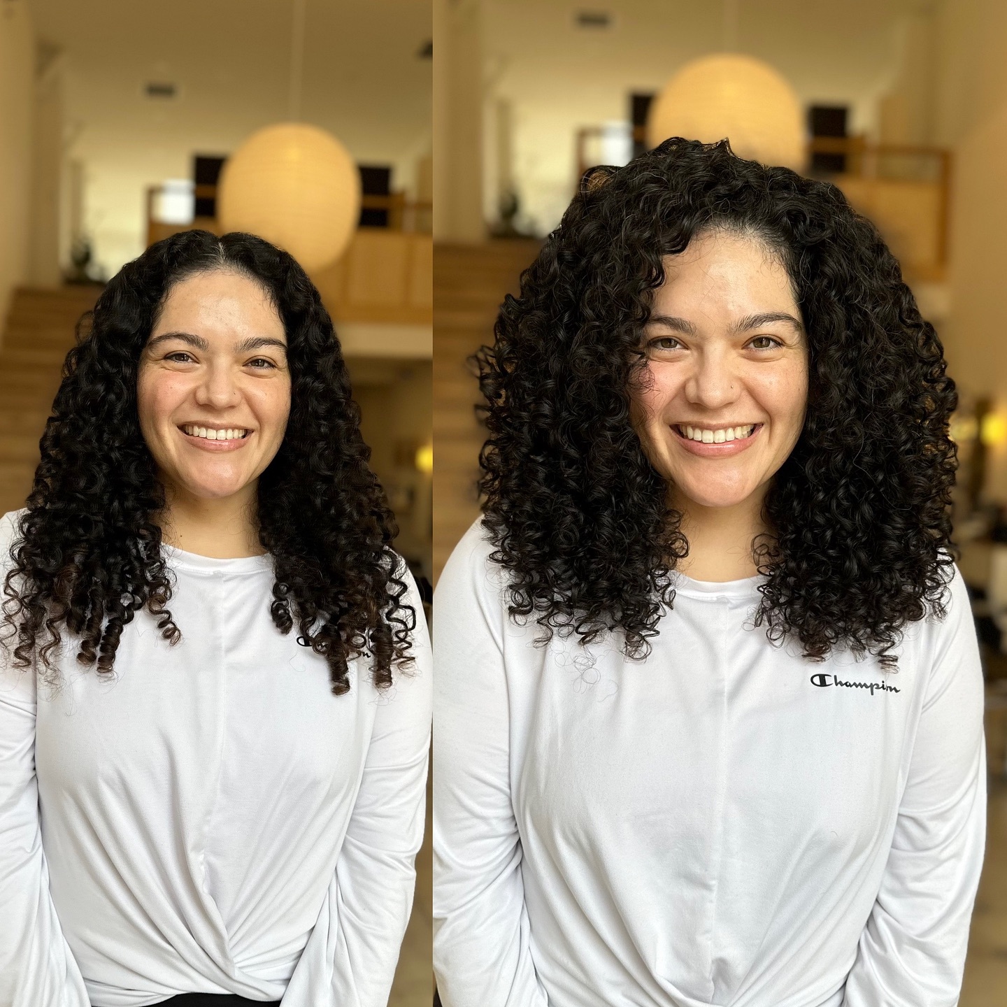 Playful Curly Face-Framing Layers