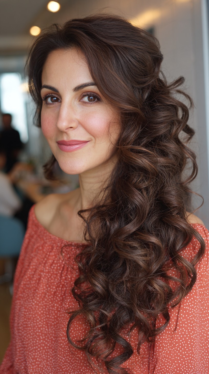 Romantic Chocolate Spiral Curls