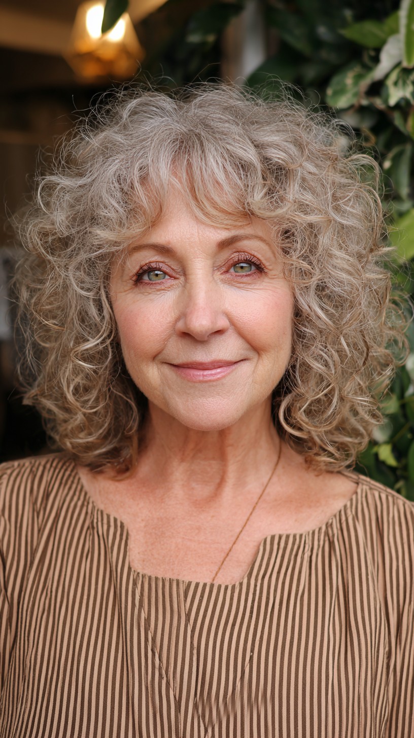 Silver Voluminous Cloud Chic for Mature Hair