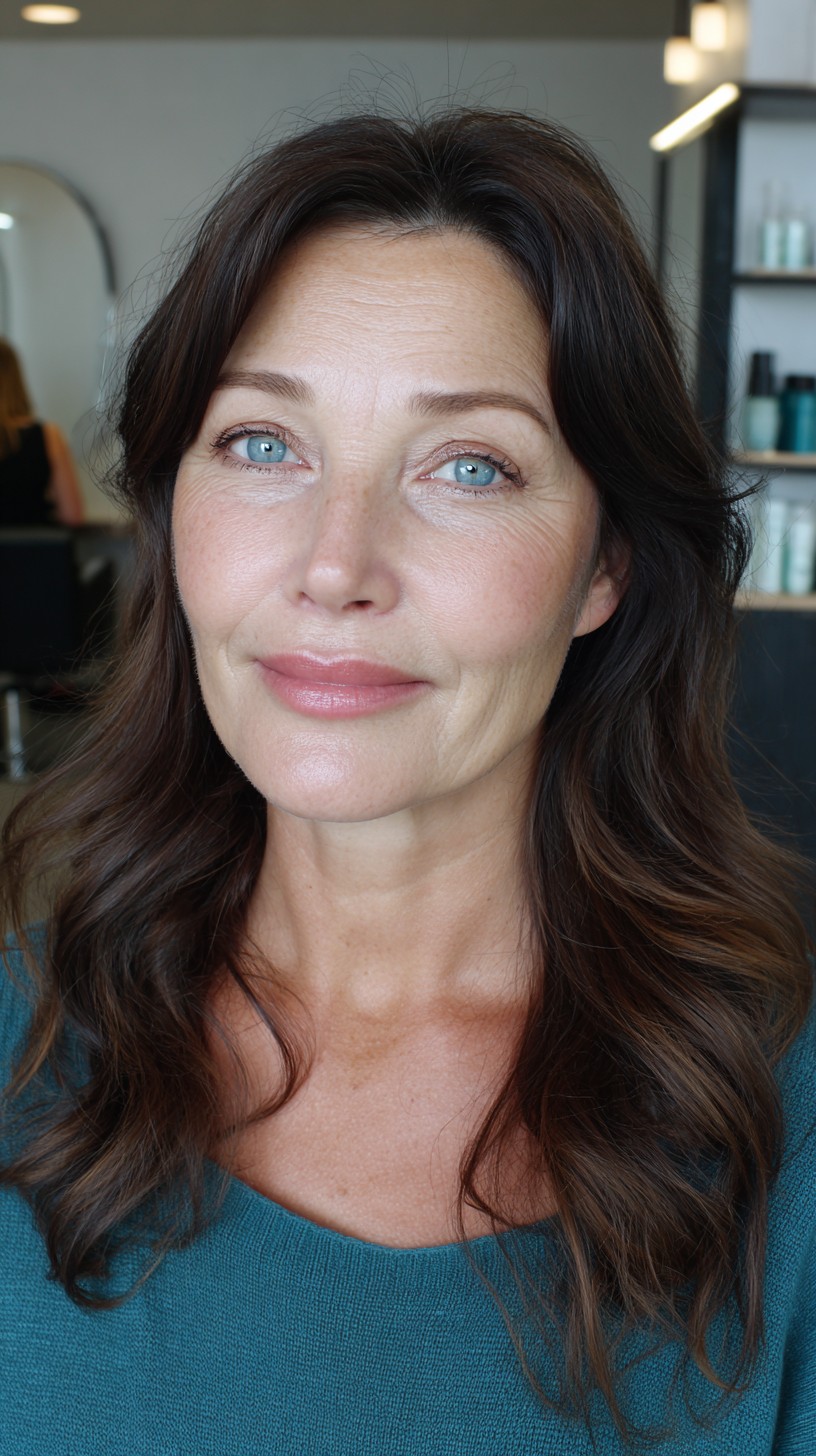 Soft Brunette Waves with Natural Texture