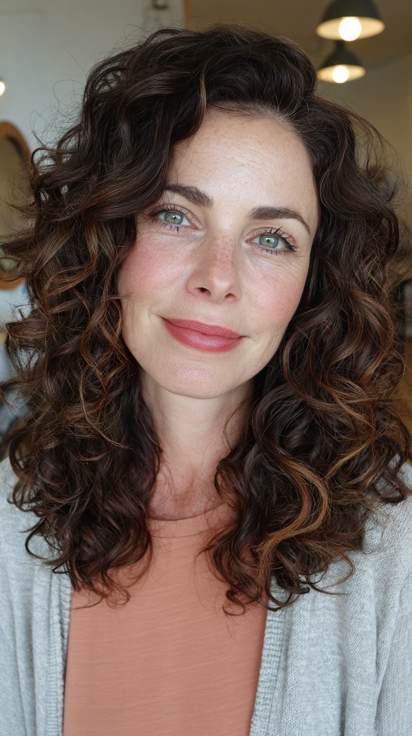 Soft Cascading Chestnut Waves