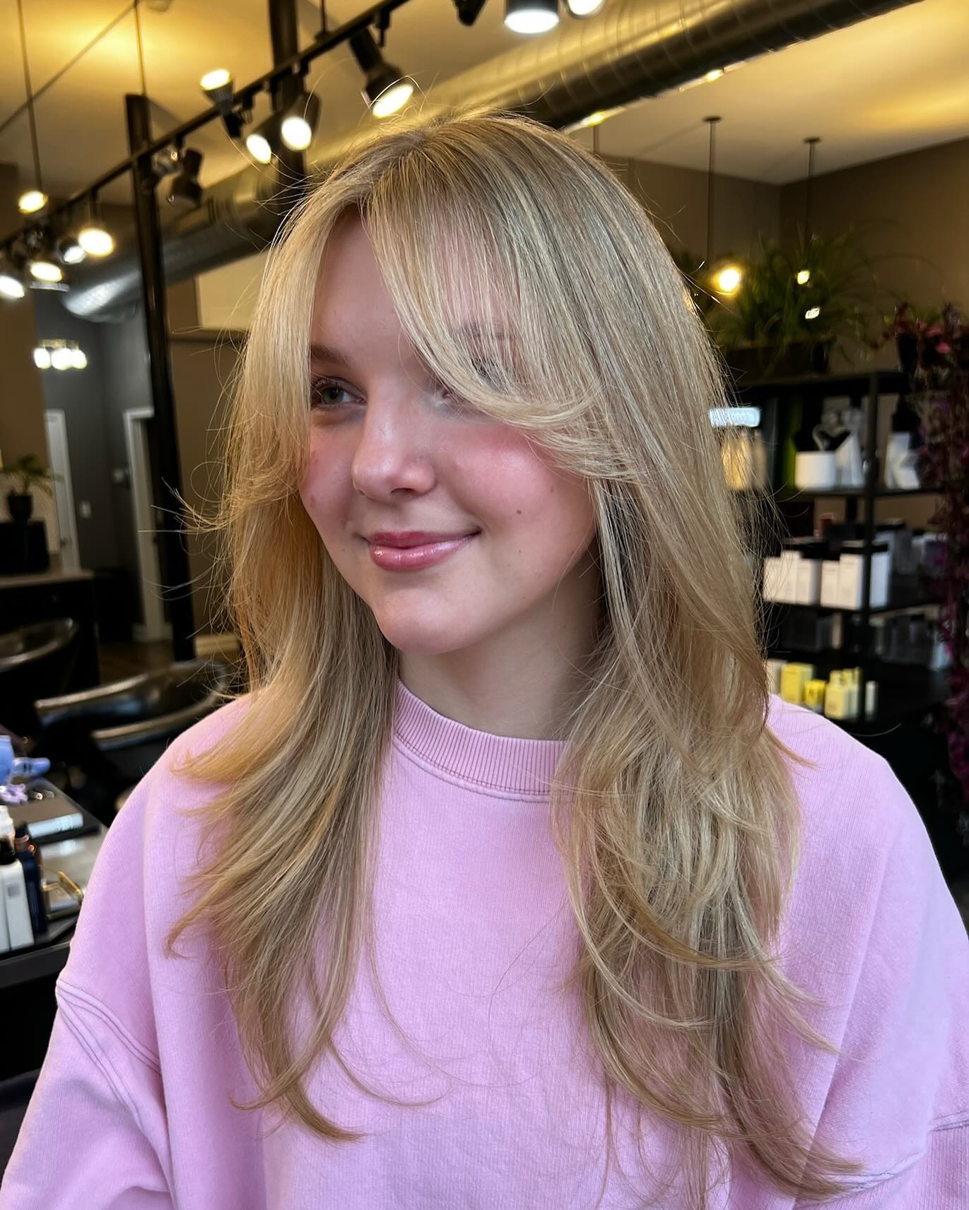 Soft Layered Cut with Face-Framing Bangs