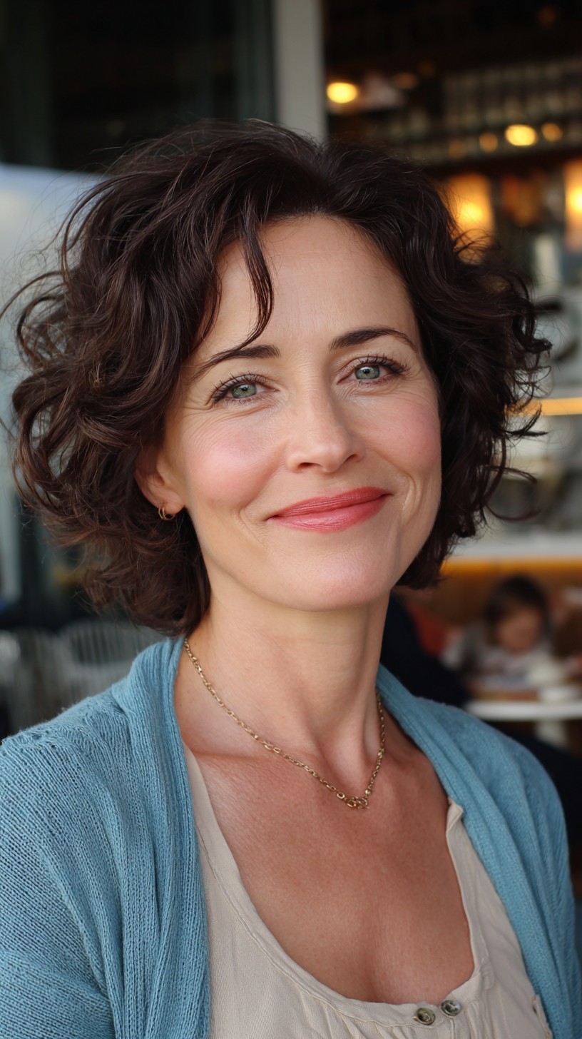 Softly Tousled Chestnut Waves