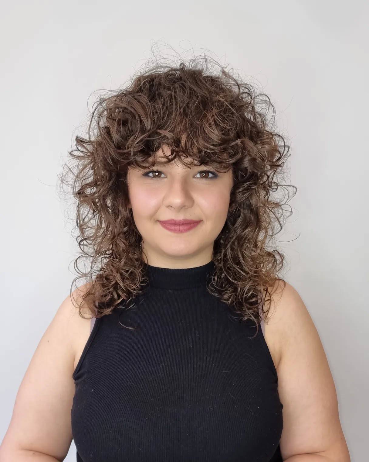 Textured Curly Shag with Defined Face Frame