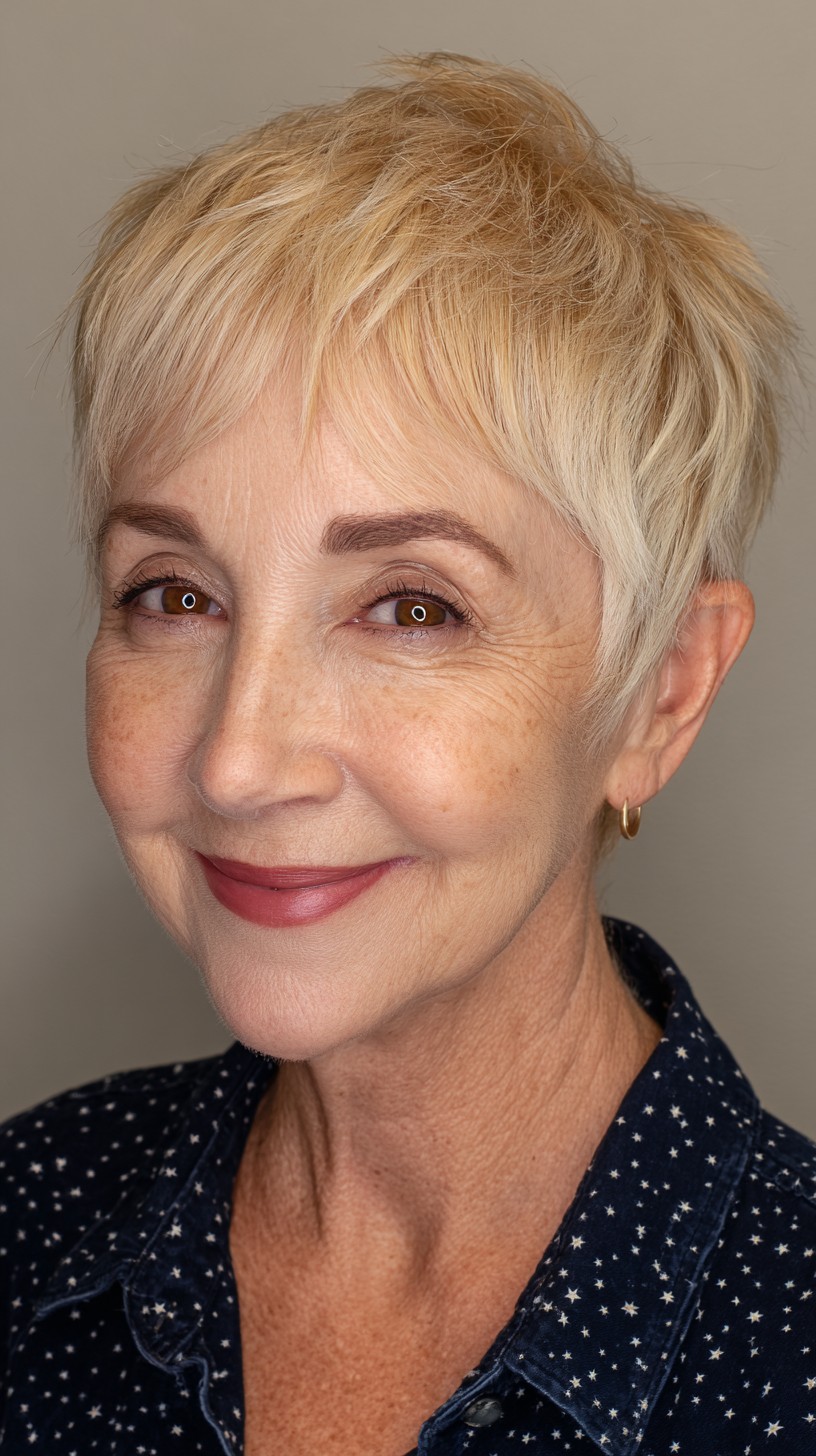 Vibrant Golden Pixie with Textured Layers