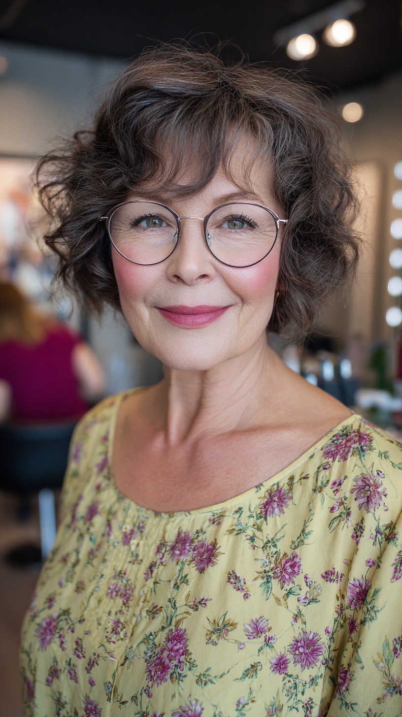 Voluminous Soft Curls with Natural Gray Shading