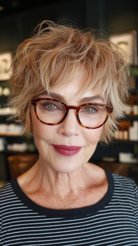 Windswept Caramel Tousled Bob