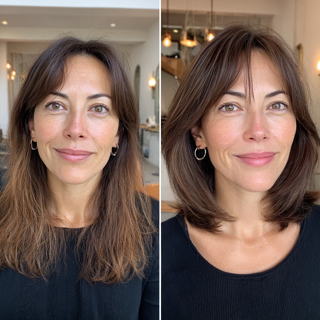 Brunette-to-Caramel Balayage with Soft Layers