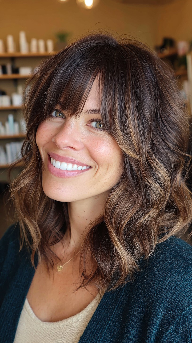 Caramel-Waves-with-Soft-Bangs