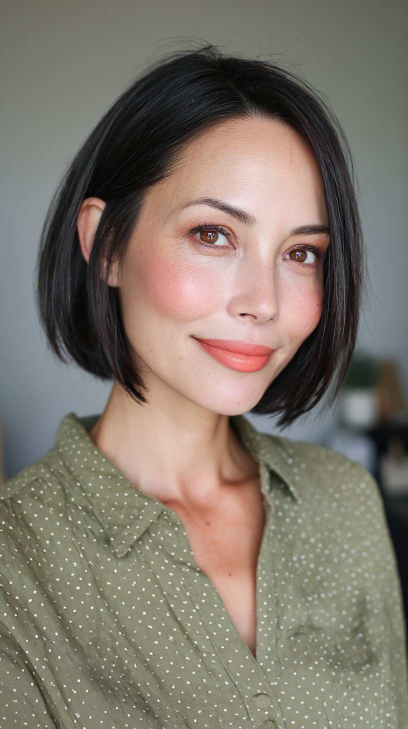 Chic Side-Swept Bob with Textured Ends
