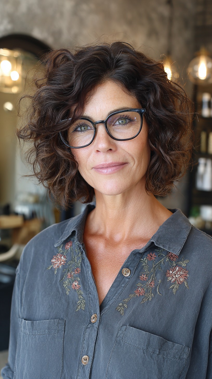 Elegant Espresso Tousled Curls