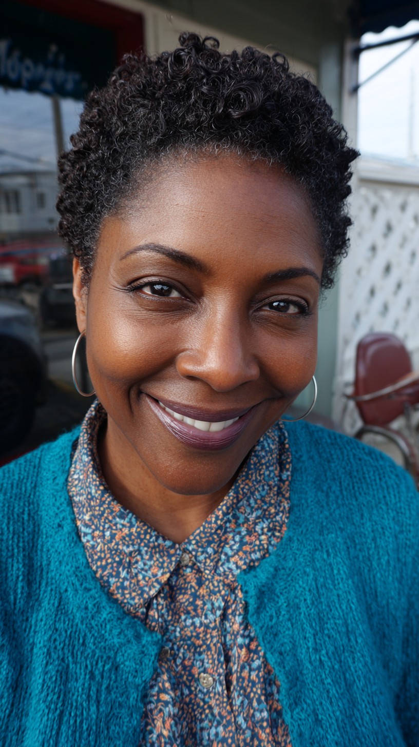 Lustrous Ebony Coil Strands with Tapered Sides