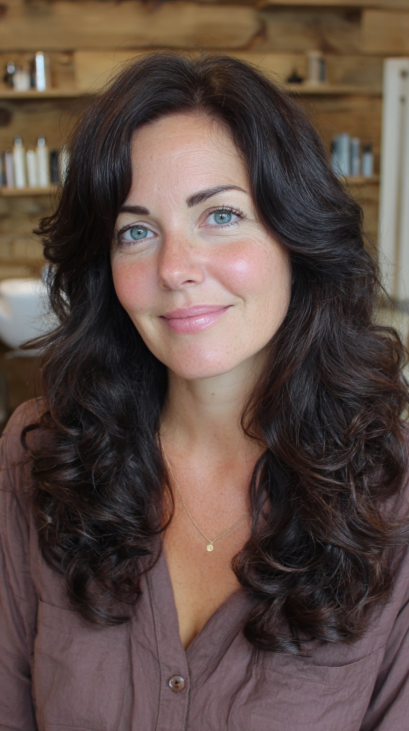 Luxurious Espresso Waves with Natural Shine