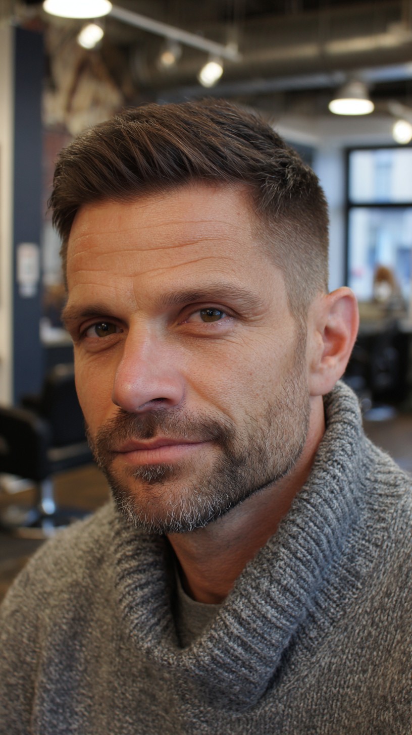 Modern Brushed-Up Top with Tapered Sides