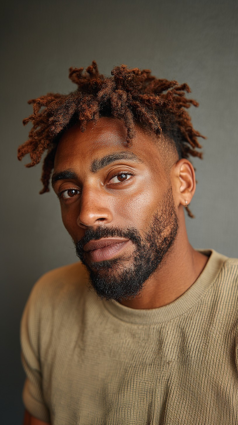 Rugged Twisted Locks with Natural Fade