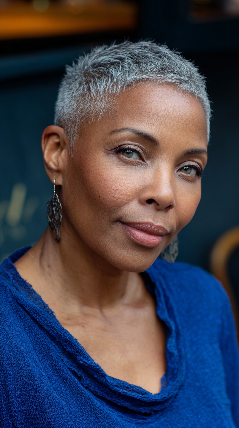 Silver Frost Tapered Buzz Cut