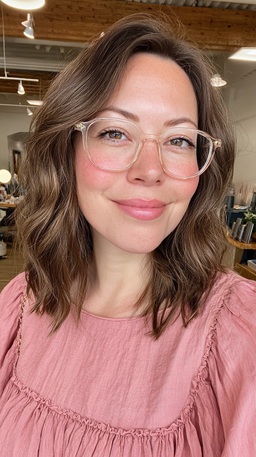 Softly Tousled Medium Layers with Natural Highlights