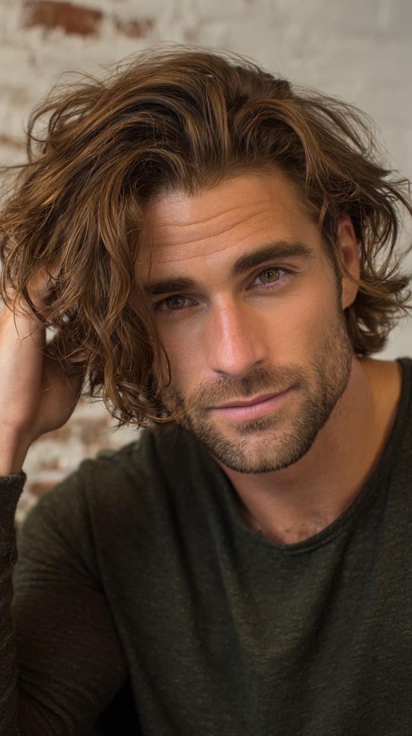 Sun-Kissed Tousled Waves with Mid-Length Layers