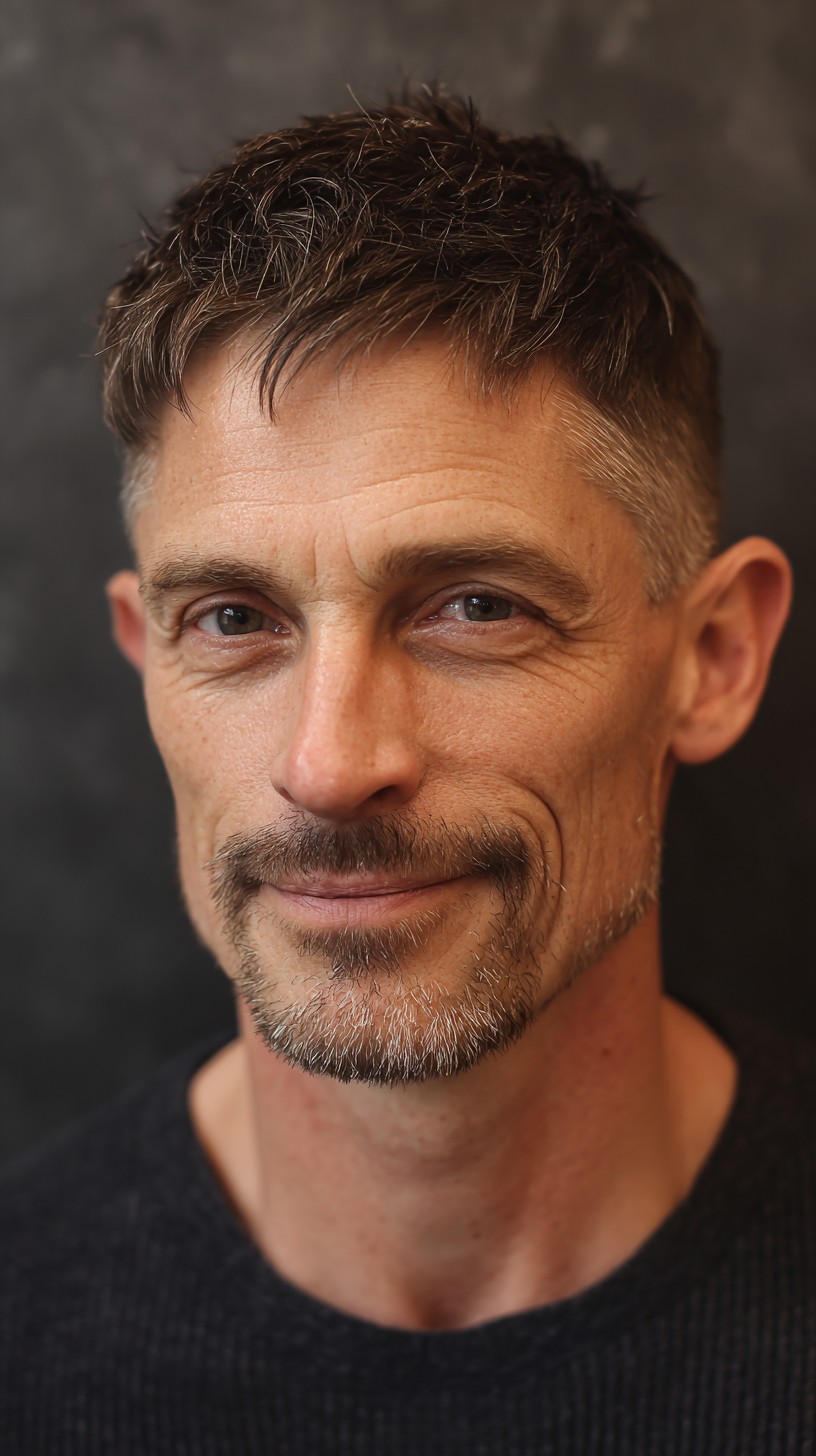 Textured Crop with Natural Grey Highlights