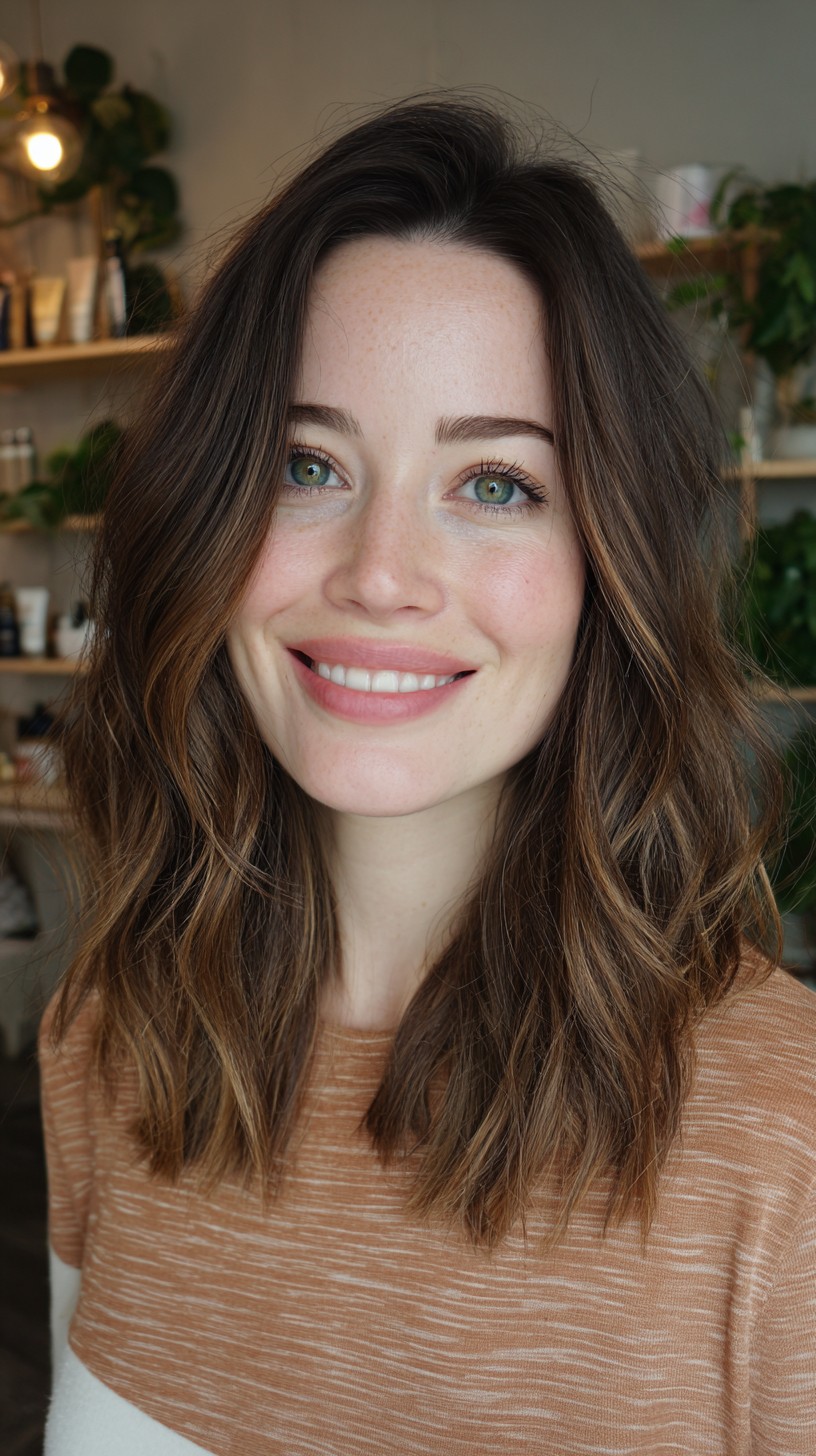 Textured Tawny Waves with Graduated Layers