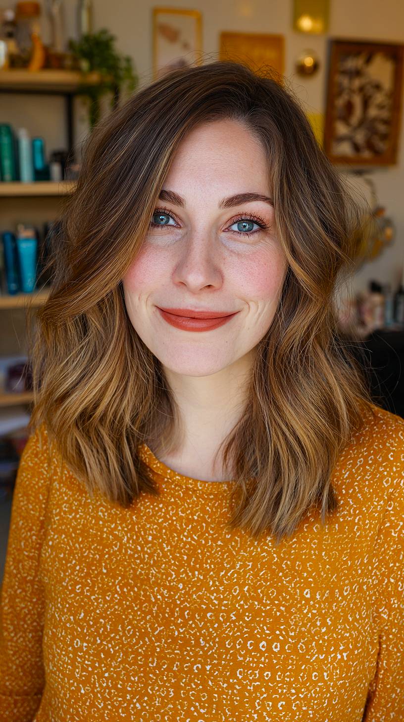 Warm Chestnut Waves with Soft Dimension