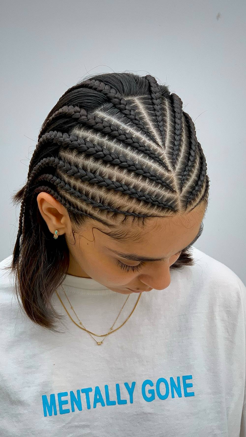 Artfully Designed Zigzag Cornrow Braids