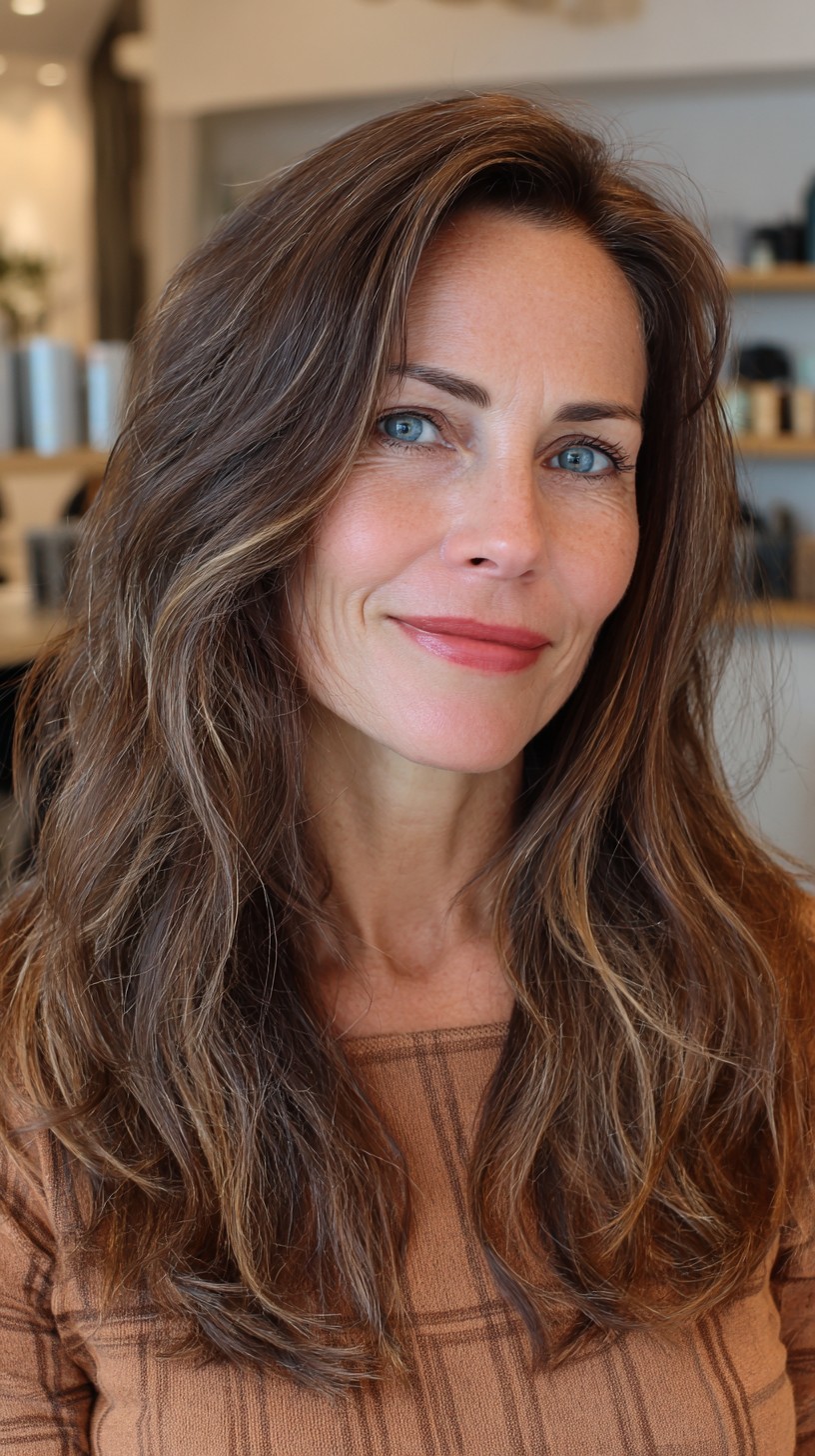 Cascading Chestnut Layers with Natural Texture