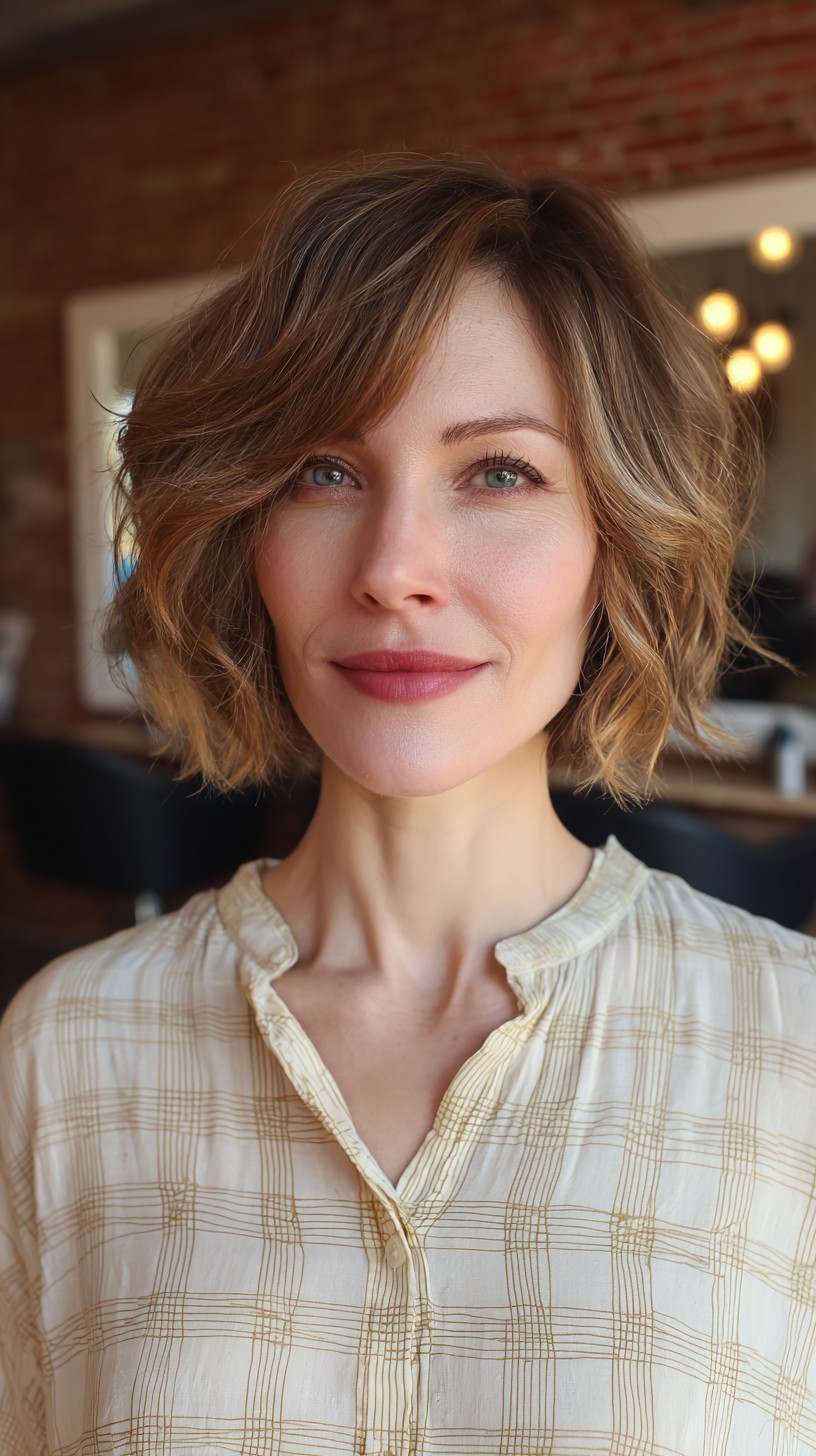 Charming Tousled Layered Bob